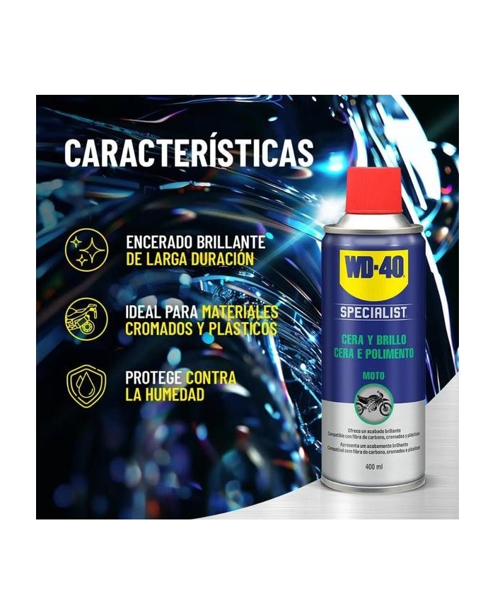 BRILLO WD40 CERA MOTO SPECIALIST 400ML. 34133