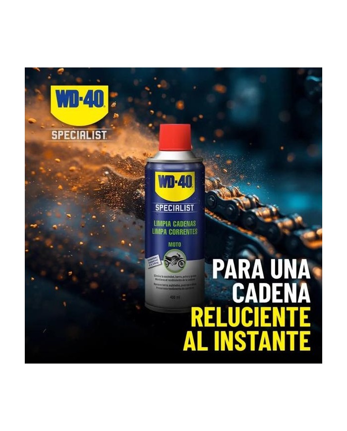 LIMPIA CADENAS WD40 MOTO SPECIALIST 400ML.            34138