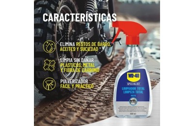 LIMPIADOR SPECIALIST MOTO TOTAL WD40 500 ML.