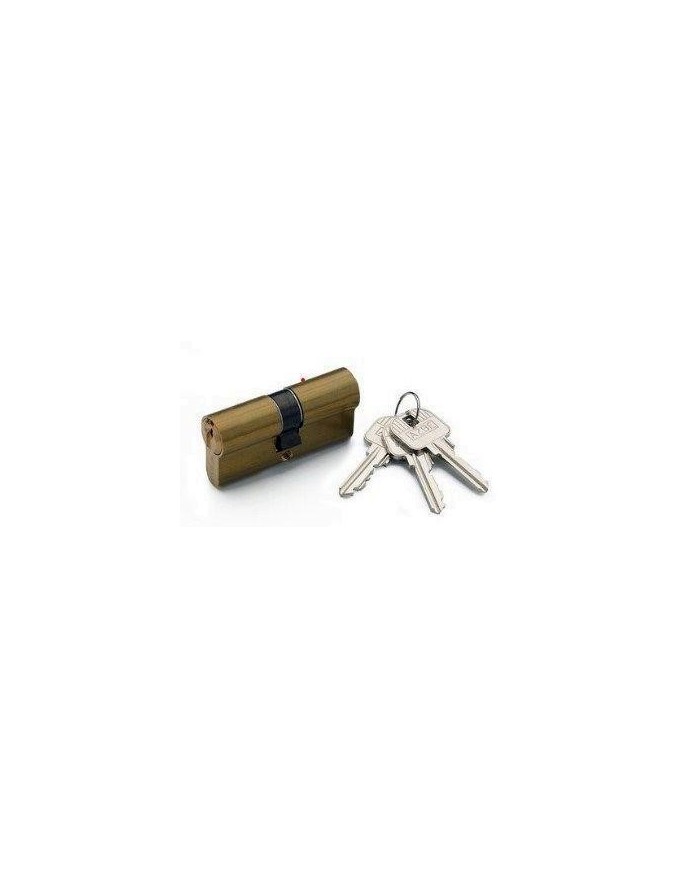CILINDRO YALE LATONADO 60 MM. LEVA LARGA 30X30 LLAVES IGUALES 37010J
