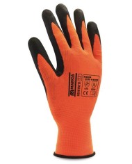 GUANTES NYLON NITRILO TALLA 10 FOAM NARANJA (PAR)