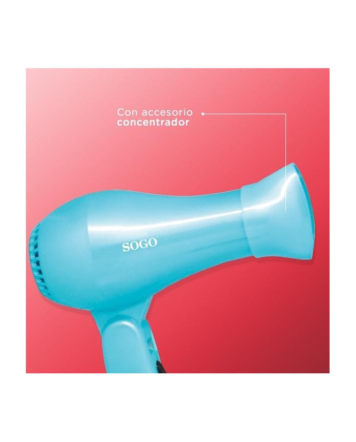 SECADOR DE PELO DE VIAJE SOGO  800 W. AZUL