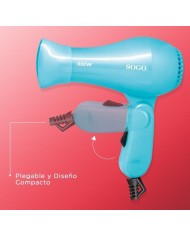SECADOR DE PELO DE VIAJE SOGO  800 W. AZUL