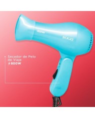 SECADOR DE PELO DE VIAJE SOGO  800 W. AZUL