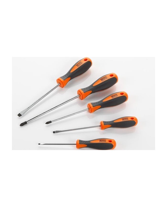 DESTORNILLADOR ALYCO RANURADOS Y PHILLIPS (JGO 5 PZS.)