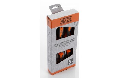 DESTORNILLADOR ALYCO RANURADOS Y PHILLIPS (JGO 5 PZS.)