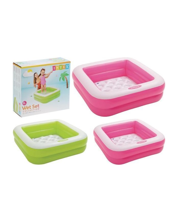 PISCINA INTEX CUADRADA HINCHABLE 85X85X23 CM.