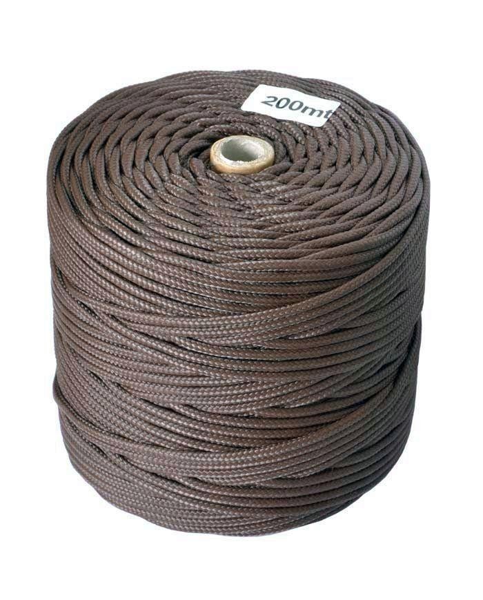 CUERDA POLIPROPILENO MARRON 5MM. (200MTS)             11582