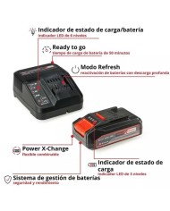 CARGADOR + BATERIA LITIO EINHELL PXC STARTER KIT 18V. 2'5AH.