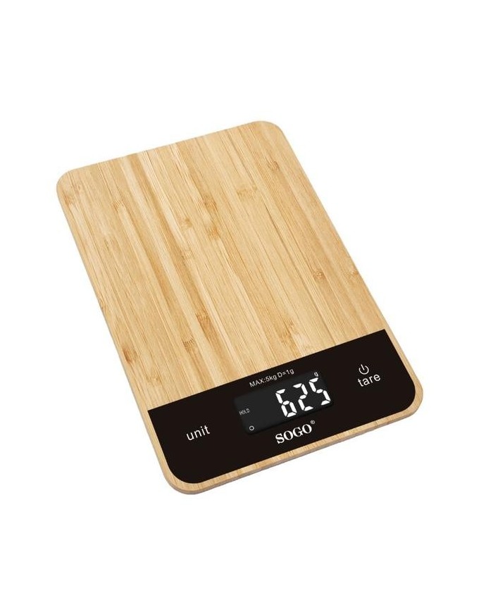 BASCULA COCINA SOGO BAMBU 5KGS. BAC-SS-3944