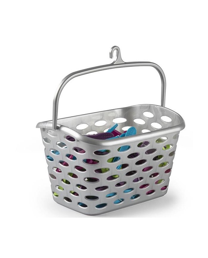 CESTA PINZAS PLASTICFORTE MOD. AIRE PLATA 21X26X15CMS. 1418712