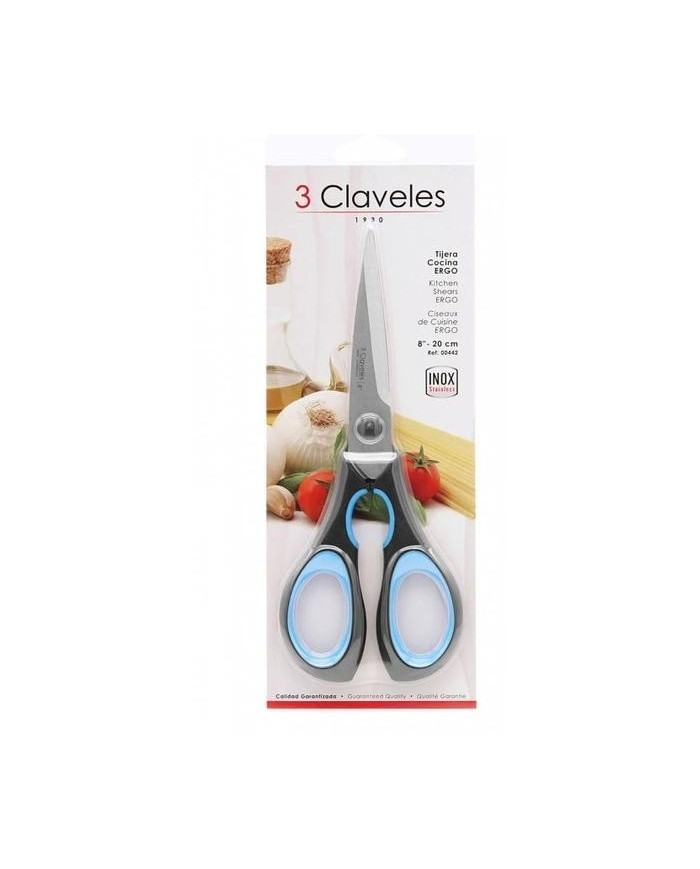 TIJERA COCINA 3CLAVELES 8" D MANGO ERGONOMICO 00442