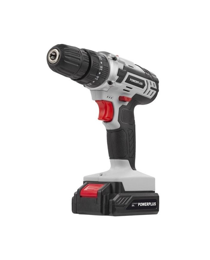 TALADRO PERCUTOR POWERPLUS 20V. 1BATERIA 2Ah POWC1080