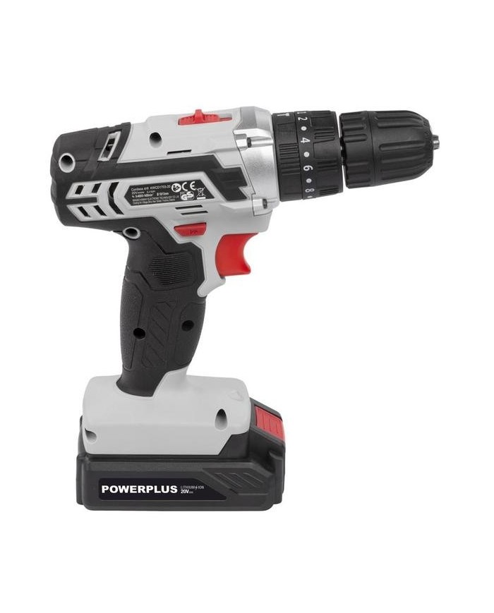 TALADRO PERCUTOR POWERPLUS 20V. 1BATERIA 2Ah POWC1080