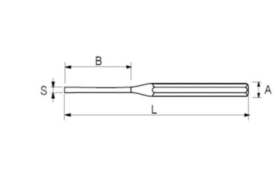 BOTADOR IRIMO CILINDRICO 3MM. 150MM.