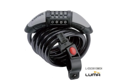 CABLE CANDADO ESPIRAL LUMA 150X1,2CM.COMBINACION