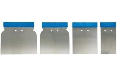 ESPATULA CARROCERO VOREL INOX. (JUEGO 4 PZAS.)