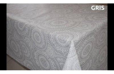 MANTEL RESINADO LONETA GRIS 1'40M. ROLLO 20 MTS.