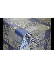 MANTEL RESINADO LONETA AZUL 1'40M. ROLLO 20 MTS.