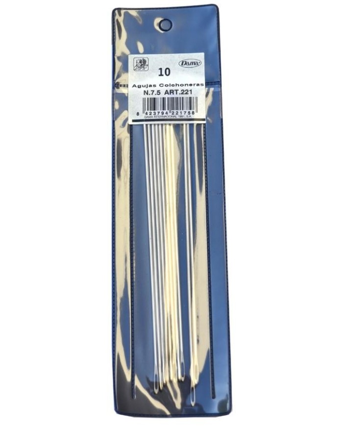 AGUJA COLCHONERA RECTA 7'5-17'5CMS. DAMA (B/10UDS.)