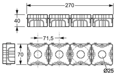 CAJA EMPOTRAR UNIVERSAL 66X66 REF.3102.1