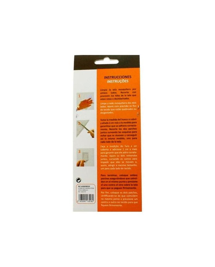 PARCHE MOSQUITERA EPID GRIS ADHESIVO 8X10CMS.(KIT 3 UDS.)