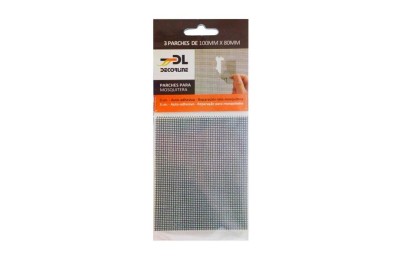 PARCHE MOSQUITERA GRIS ADHESIVO 8X10CMS.(KIT 3 UDS.)