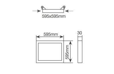 LED PANEL GSC EMPOTRAR 40W. 59'5X59'5CMS.6000K BLANCO 203400021