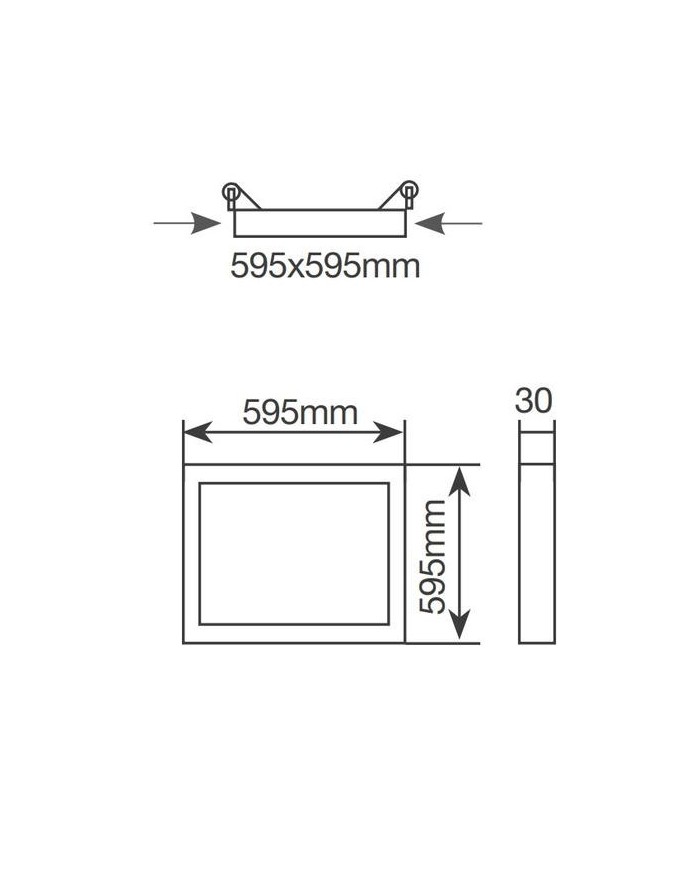 LED PANEL GSC EMPOTRAR 40W. 59'5X59'5CMS.6000K BLANCO 203400021