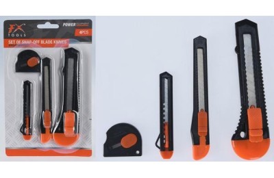CUTTER FXTOOLS MANGO PLASTICO (KIT 4 PZ)