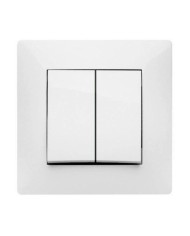 INTERRUPTOR DE PASO BASCULANTE ESTRECHO BLANCO