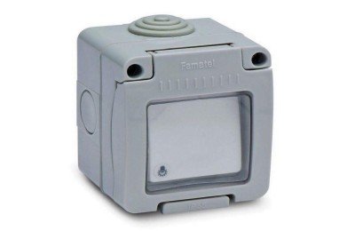 PULSADOR TIMBRE ESTANCO 10-A GRIS 19038