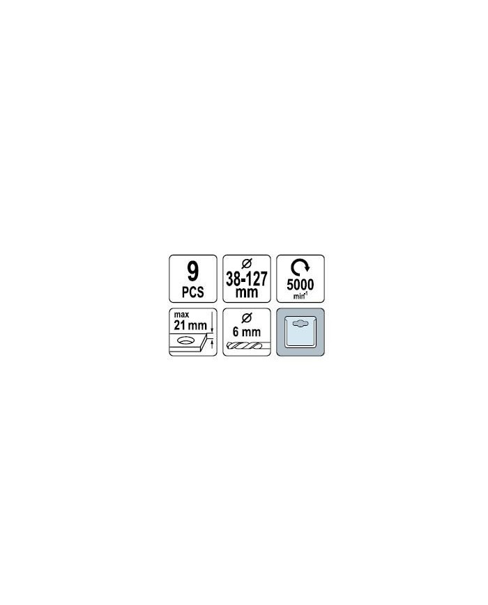 BROCA CORONA VOREL 38-127 MM. 9 PZAS. 22572