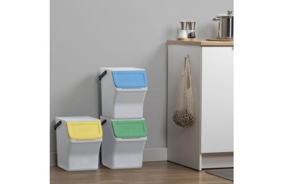 CUBO PLASTICO RECICLAJE TATAY MODULAR 20LTS. (SET 3UDS.)