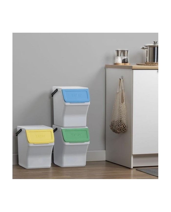 CUBO PLASTICO RECICLAJE TATAY MODULAR 20LTS. (SET 3UDS.) 11057.01