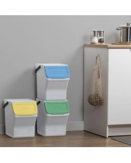 CUBO PLASTICO RECICLAJE TATAY MODULAR 20LTS. (SET 3UDS.) 11057.01