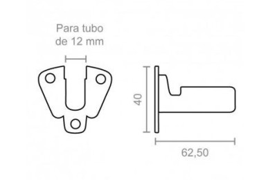 SOPORTE LATERAL 12MM. N 7 STA20 ZINCADO MICEL