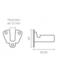 SOPORTE LATERAL 12MM. N 7 STA20 ZINCADO MICEL