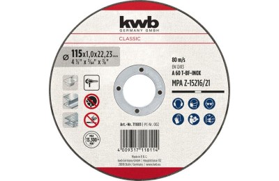 DISCO KWB C/INOX 125X1'0MM.