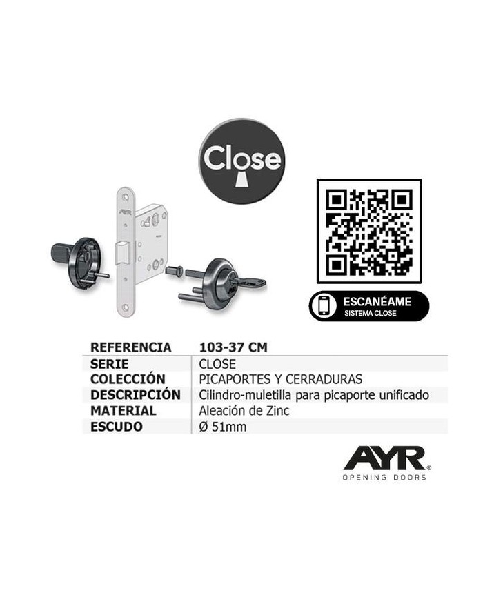 CONDENA SISTEMA CLOSE AYR LATONADO 10328
