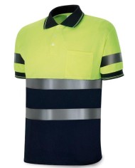 POLO ALTA VISIBILIDAD POLIEST. AMARILLO/AZUL M. T-XL