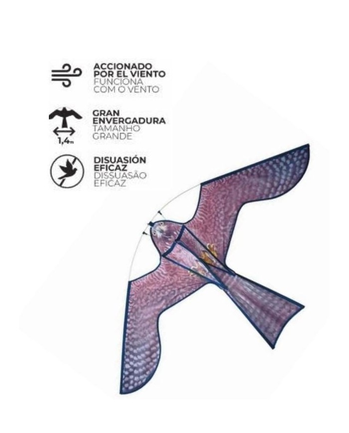 HALCON COMETA AHUYENTA PAJAROS BIKAIN