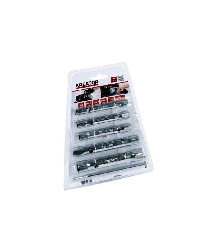 LLAVE TUBO HEXAGONAL KREATOR 8-19MM. JUEGO 6PZS.