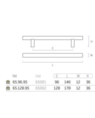ASA NESU ACERO INOXIDABLE  96 MM. 65001