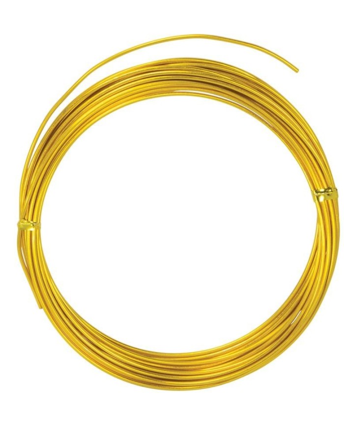 ALAMBRE ALUMINIO ORO 1'5MM. ROLLO 5MTS. 79000002
