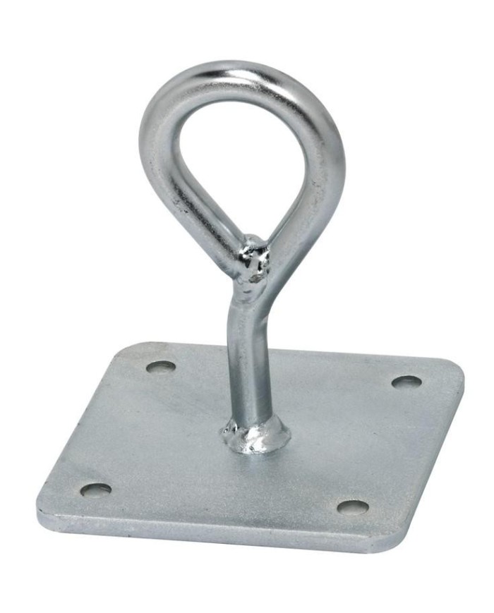 PLACA ANILLA HAMACA CROMO 100X100MM.