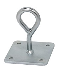 PLACA ANILLA HAMACA CROMO 100X100MM.