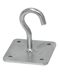 PLACA GANCHO HAMACA CROMO 100X100MM.