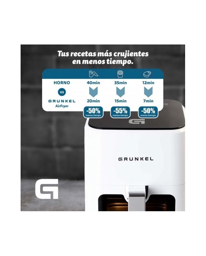 FREIDORA DE AIRE GRUNKEL 4'0LTS. 1200W. BLANCA