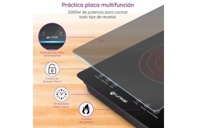 PLACA DE INDUCCION GRUNKEL 2000W.